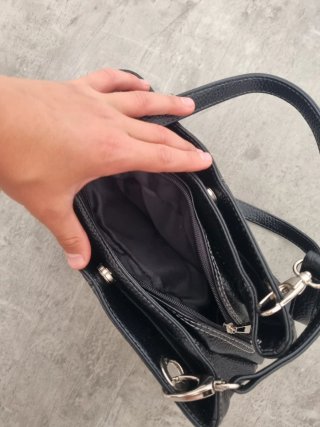 Bolso  Negro Piel Texturizada