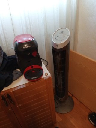 Lote Cafetera Tassimo + Ventilador