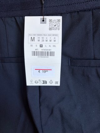 Pantalón vestir Zara azul