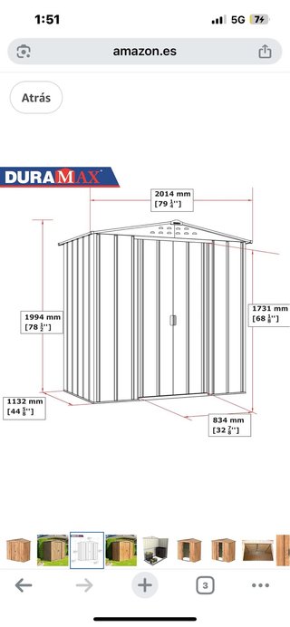 Casita de jardín Duramax nueva