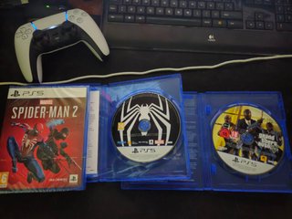 Juegos PS5: Spider-Man 2 y GTA V para yessica G.