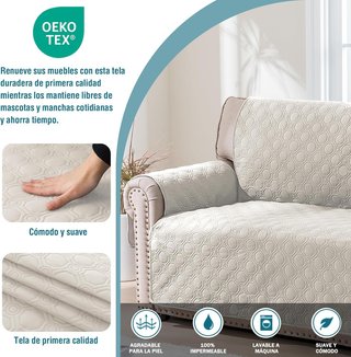 Fodera per divano chaise longue impermeabile e imbottita