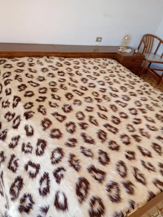COPERTA MATRIMONIALE LEOPARDATA VINTAGE