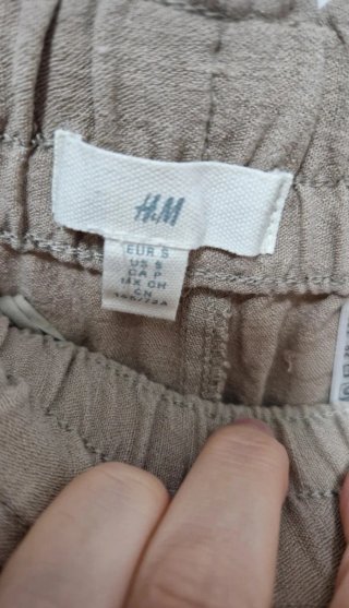 Pantalón H&M Talla S Beige