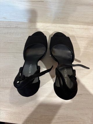 Sandalias tacón plataforma Stuart Weitzman negras