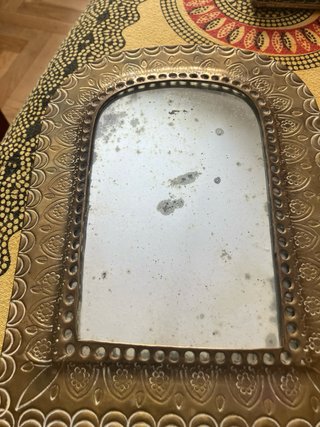 2 Specchi Vintage in Ottone Marocchino