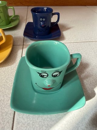 Set 5 Tazzine con faccine
