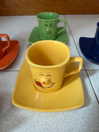 Set 5 Tazzine con faccine