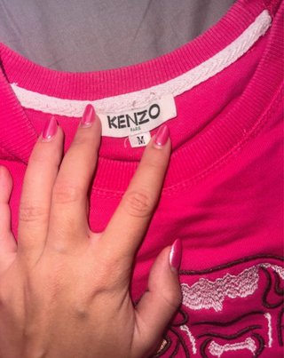 Sudadera Kenzo Rosa con Estampado Tigre