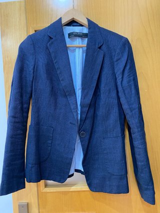 Americana Zara Basic Azul Talla 38