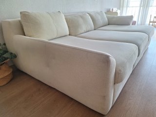 Sofá modular beige tela