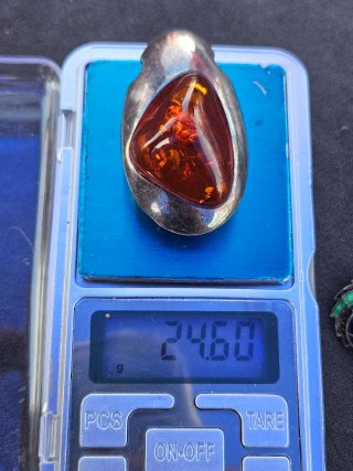 Joya Plata Ley Ámbar Vintage