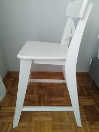 Silla alta Ikea Ingolf blanca