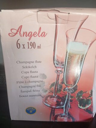 6 Calici di champagne Bohemia Angela 190ml