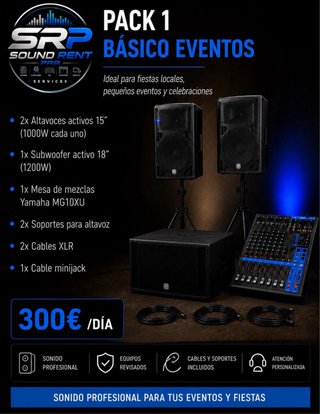 PACK 1 — BÁSICO EVENTOS | SOUND RENT PRO