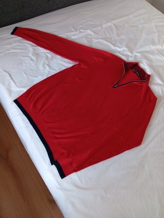 Jersey Ted Lapidus cremallera rojo Talla M
