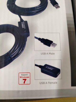 Cable Extensor USB 2.0 20m Macho-Hembra