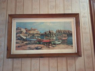 Quadro marinaio con cornice in legno