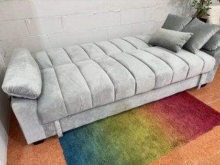 Sofá Cama Gris con Puff y Arcón 210cm