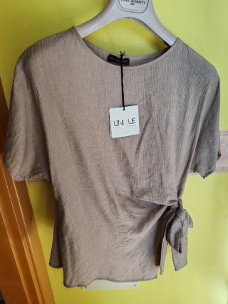 Blusa NEW COLLECTION beige taglia unica