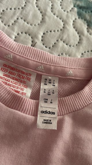 Chándal Adidas bebé rosa y gris