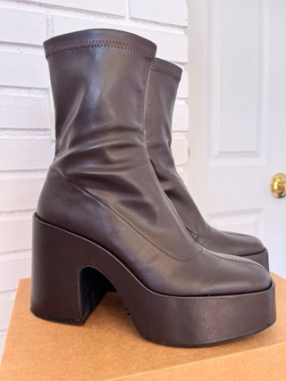 Botines Zara Plataforma Marrón