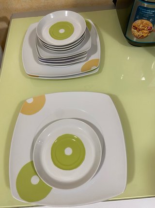 Vajilla porcelana multicolor