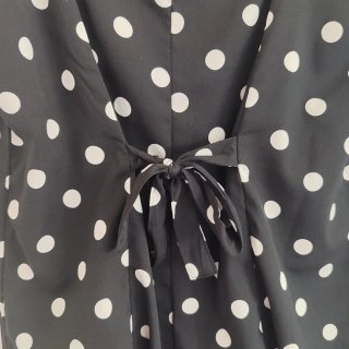 Mono corto Lefties lunares negro blanco talla S