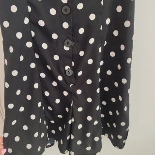 Mono corto Lefties lunares negro blanco talla S