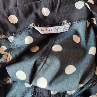 Mono corto Lefties lunares negro blanco talla S