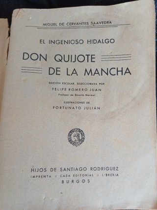 Libro Don Quijote de la Mancha