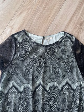 Vestito OVS pizzo nero e verde