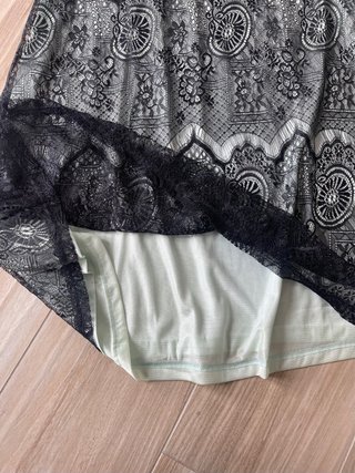 Vestito OVS pizzo nero e verde