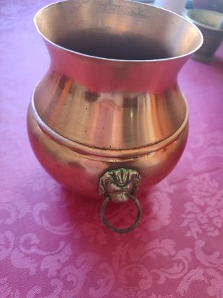 Cubitera de cobre con asas