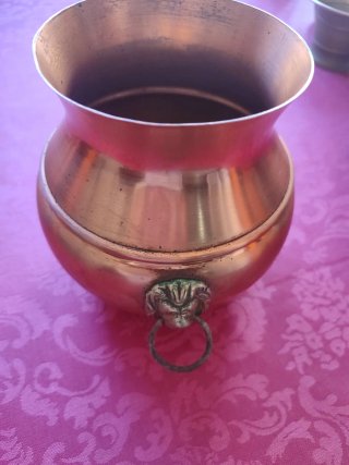 Cubitera de cobre con asas