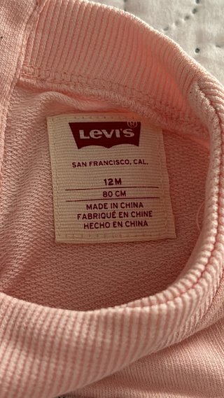 Sudadera Levi's rosa floral bebé