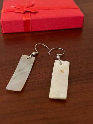 Pendientes Nácar Rectangulares Artesanales