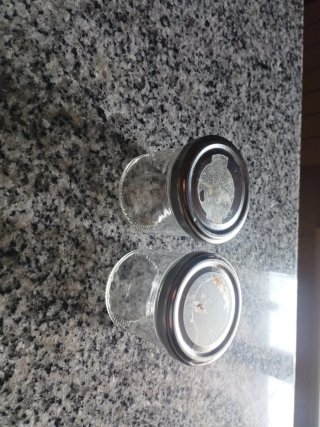 Set 4 barattoli vetro con tappo metallo
