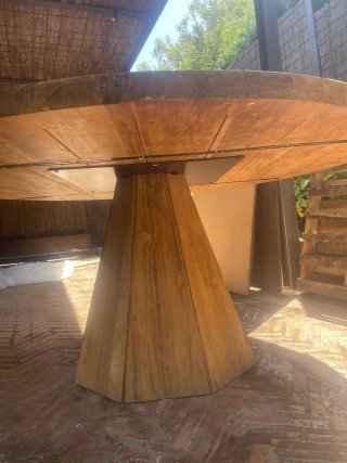 Oferta. Mesa redonda Jati de madera de teca maciza