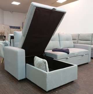 Sofá Cama, PAU Tela, `Gris`, Cómodo. ¡EN OFERTA!