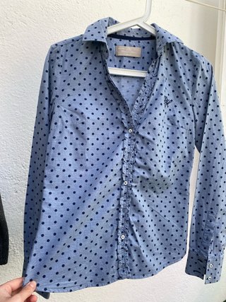 Camisa de lunares azul Pedro del hierro