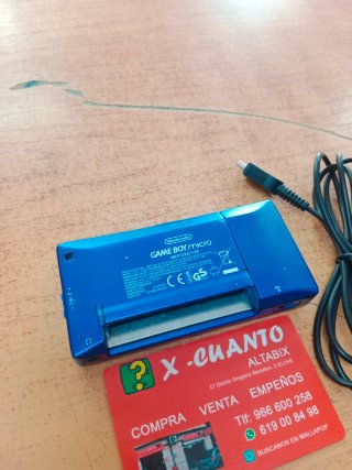 CONSOLA NINTENDO GAME BOY MICRO AZUL CON CABLE