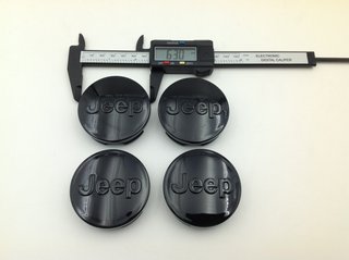 4 CENTROS DE RUEDA JEEP 63MM COLOR NEGRO