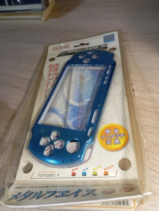 Carcasa PSP 3000 Aluminio Fantastic 4 Azul