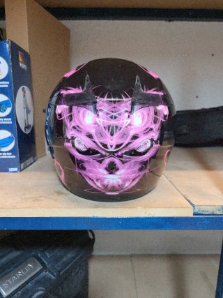 Casco Integral Scorpion Rosa y Negro mujer