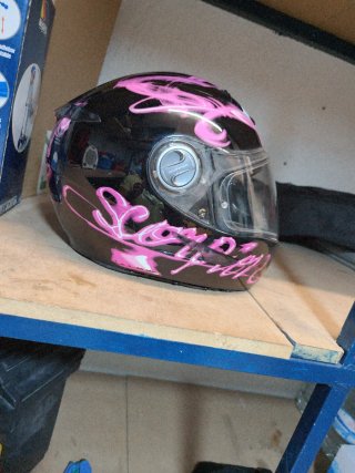 Casco Integral Scorpion Rosa y Negro mujer