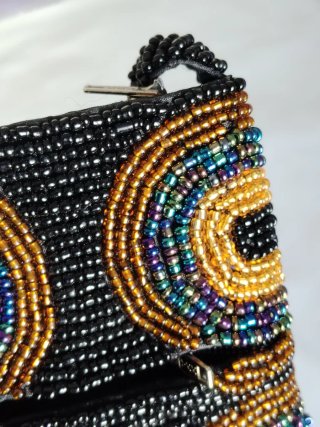 Bolso bandolera mostacilla étnico fiestas, bodas