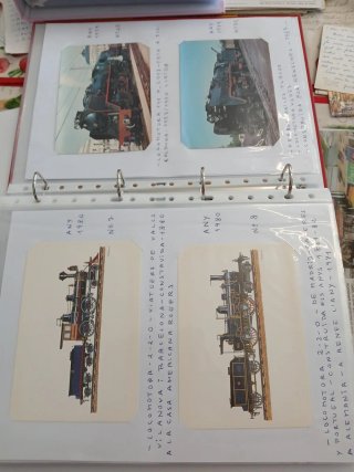 40 Postales de Trenes Locomotora Antigua