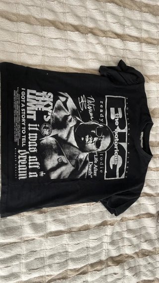 Camiseta The Notorious B.I.G. Pull&Bear Negra Tall