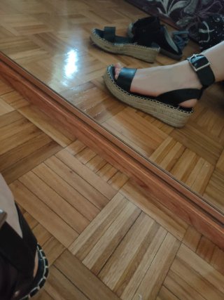 Sandalias cuña Lefties negras